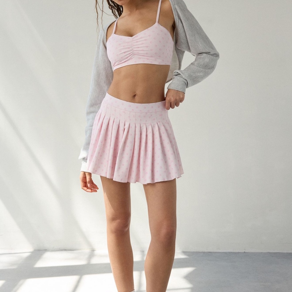 NWT LoveShackFancy Danica Printed Active Skort XXL Pink Workout